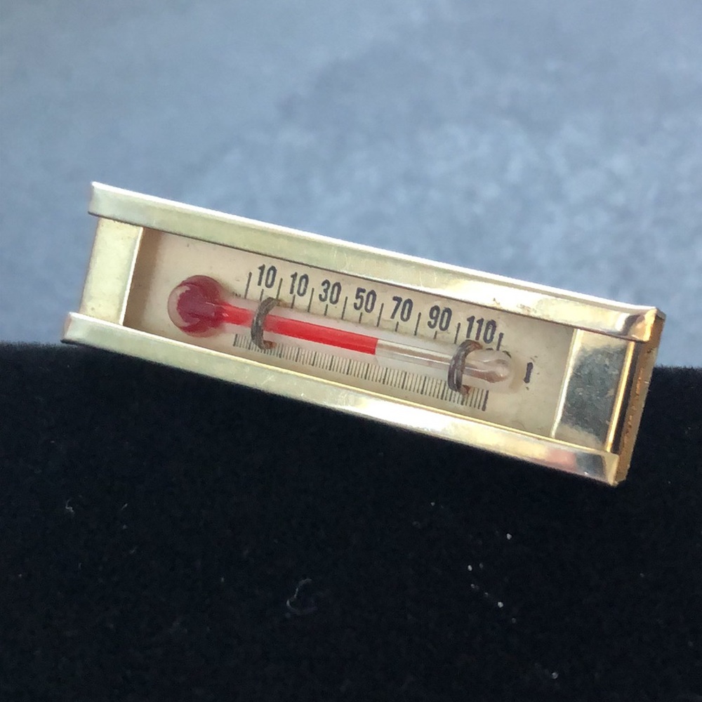 Unique Thermometer HVAC Vintage Tie Clip HOT
